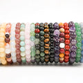 Boheng 6mm 8mm 10mm Crystal Round Beads Seamless Elastic Stretch Bracelet Love Feng Shui Style for Women and Men