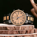 Manufacturer Wholesale Luxury Quartz Chronograph Wood Watch for Men