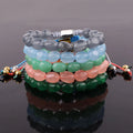New Fashion Natural Stone Colorful Jade Beads Adjustable Custom Macrame Bracelet Women Jewelry JBS12282