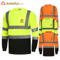 Ready Stock ANSI Class 3 Hi-vis Yellow Orange Black Mesh Long Sleeve Breathable Safety Reflective Shirt