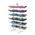 Store Double Sides Floor Metal Scooter Surfboard Skis Snowboard Scooters Skateboard Sport Goods Display Rack