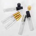 2ml 3ml 5ml 10ml Atomizer Tester Glass Vials Transparent Clear Perfume Spray Bottles with Black Gold Silver Aluminum Sprayer