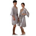 Gray Ultra Silky-soft and Lightweight Premium Silk Satin Salon Bathrobe