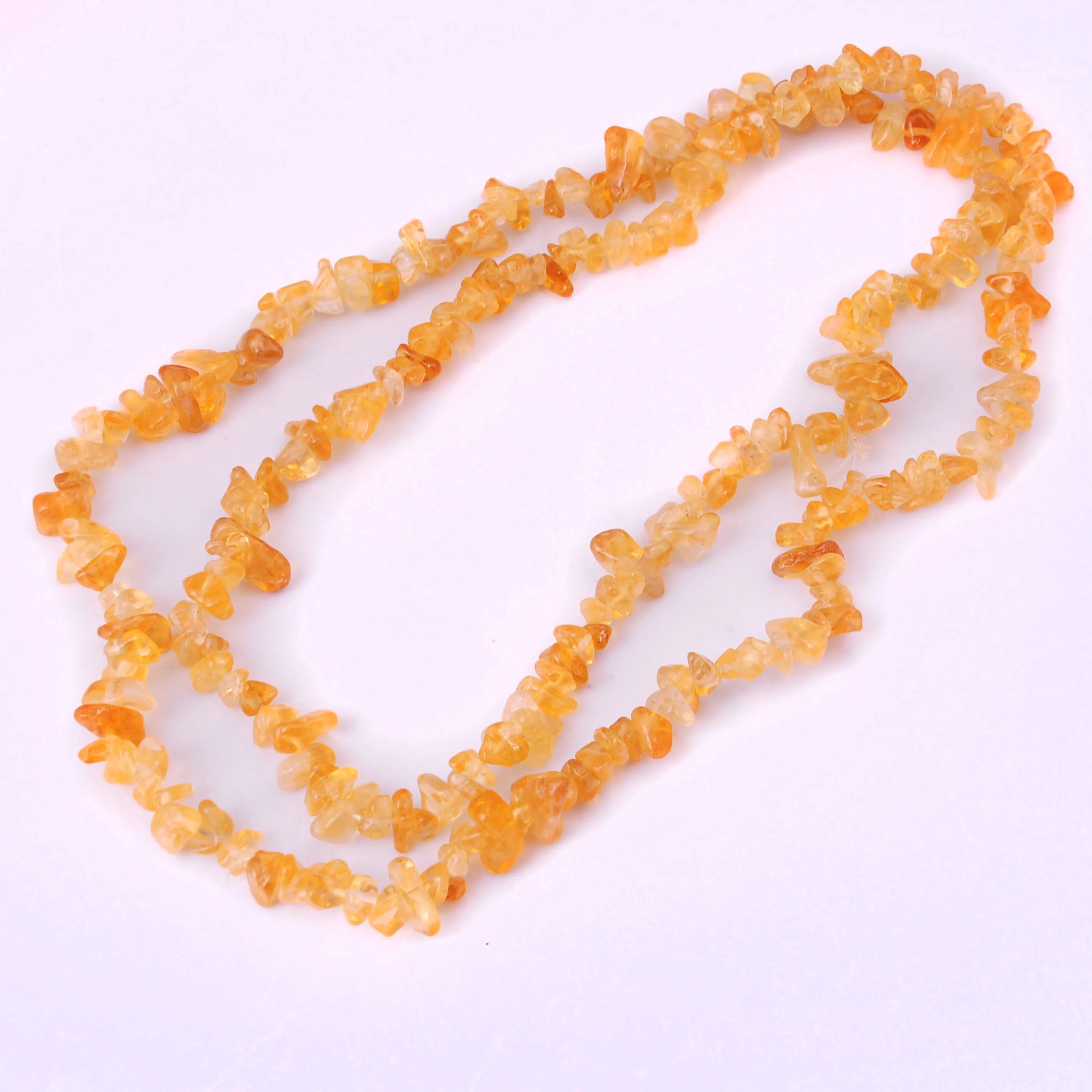 Natural Citrine Irregular Polished Stone Loose Bead Gemstone for DIY Bracelet Jewelry Making