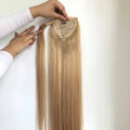 LONGFOR Luxury Clip-In Ponytail Extension 100% Chinese Remy Human Hair 18-24 Inch Straight Silky Soft Seamless Blending