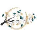 119x56cm Large Leaves New Creative Art Gingko Leaf Hanging Wall Bedroom Sofa Background Wall Iron Decoration Dropshipping DDP