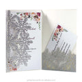Silvery Snowflake Cards and Customized Glitter Laser Cut Birthday Invitation Cards with RSVP Cards MegaBDM
