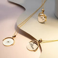 Custom Jewelry Pendant Necklace 18k Gold Plated Personalized Round Spinner Engraved Laser Name Pendant Necklace for Women Men