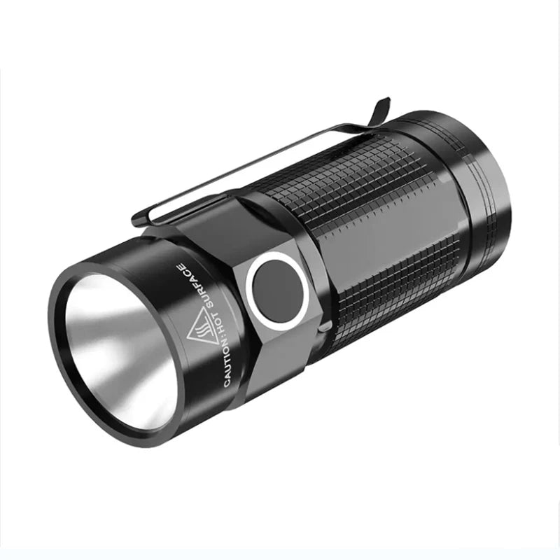 Mini Power Display Pen Holder Waterproof Rechargeable Usb Led Tactical Torch Work Light Lantern Outdoor Flashlights