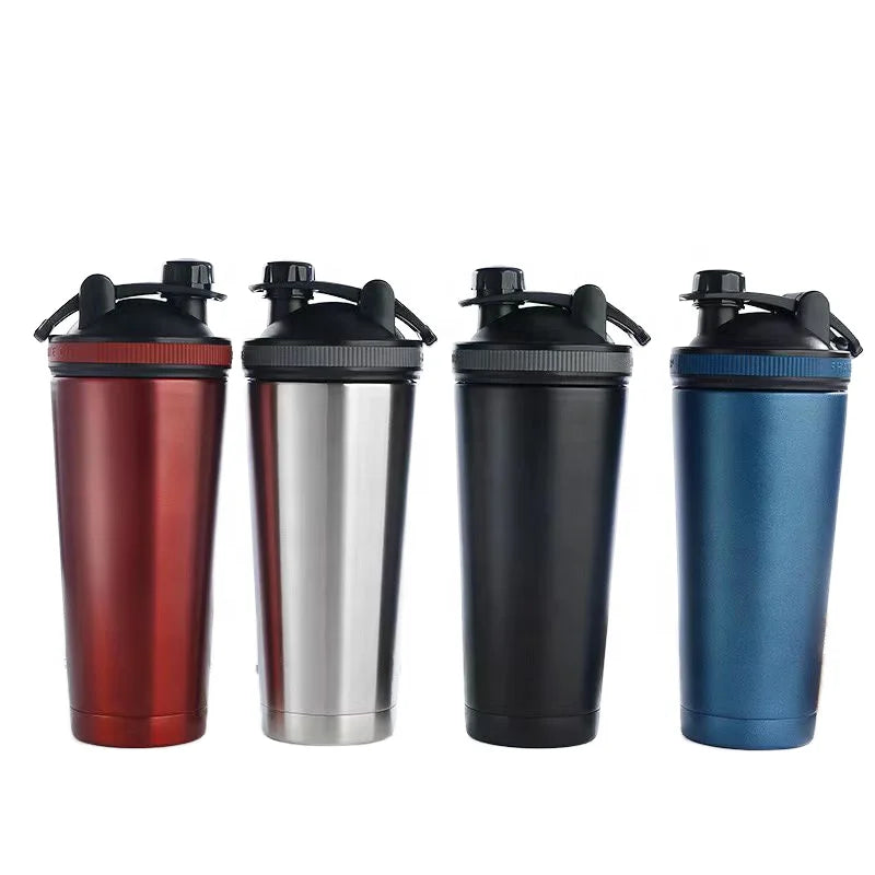 FX Factory 750ml Double Wall Stainless Steel Leak-Proof Vacuum Insulated Shaker Bottle BPA Free Sport Fitness Gym Protein Mixing