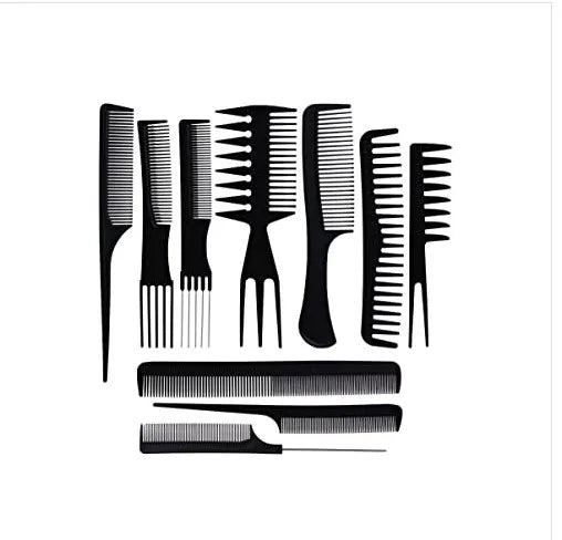 YUE Explosion Style Simple New 10-piece Hairdressing Comb Hairdressing Comb Combination Set Barber Shop  Hairdressing Comb