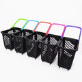 580*380*520mm Shopping Basket 65L Supermarket Use Shopping Rolling Basket with Handle and Wheel