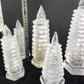 Beneficial Product Pointed Points 10cm Raw Crystal Point Bead Clear Quartz Wen Chang Tower for Sale Crystal Healing