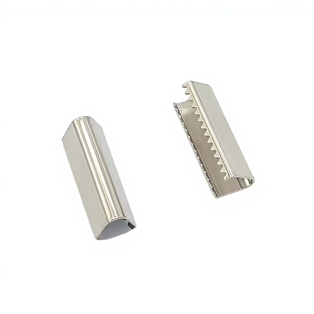 High Quality Rectangle Metal Toothed Clothing Tail Clip Belt End Tips Brass Belt Accessories