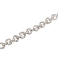 Hot Selling Carnival Costume Round Ring Rhinestone Chain TrimsRhinestone Fringe TrimPearl Trimming Chain Rhinestone