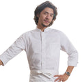 Wholesale Long-Sleeved Chef's Uniforms Workwear for Men & Women White Black Twill Fabrics for Restaurants Bars Catering Kitchens