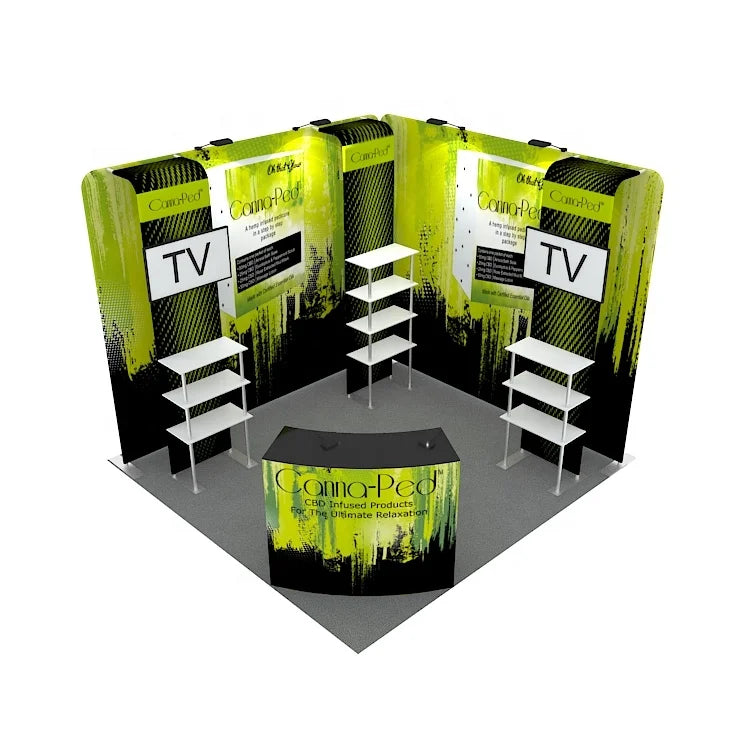 10x10 Custom Portable Aluminum Tool Free Arch Shelf Diaply Advertising Trade Show Booth Exhibition