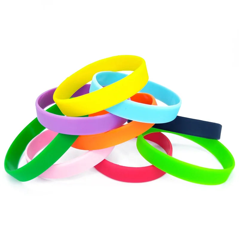 Custom logo Blank Luminous Silicone Wristbands Sport Glow in Dark Rubber Bracelet
