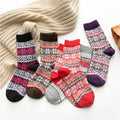 Winter Christmas Socks Snowflake Flower Thick Thermal Socks Warm Wool Socks