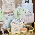 30pcs/pack Convenience Stickers Cat Life Theater Series Cute Animal Theme Wall Message Memo Decoration Paper