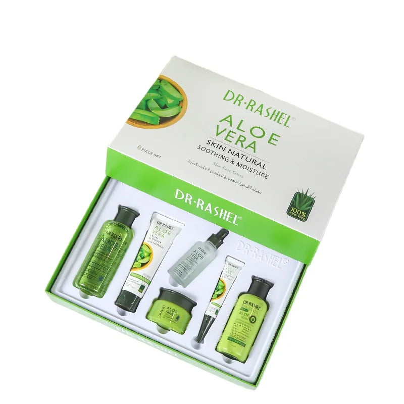 Dr Rashel Moisturizing Soothing Repairing Oil Control Natural Aloe Vera Skin Care Set 6pcs