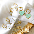 New Arrival love Letters 18k Gold Plated Hot Selling Stainless Steel Zircon Hoop Earring for Women