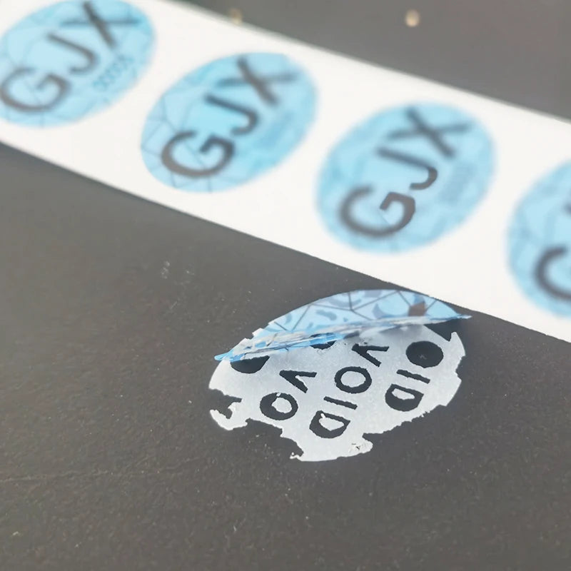 Customized Sticker Warranty Void CMYK Color Transfer Security Barcode Label 3D Anti-counterfeit Sticker Label
