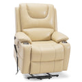 CJSmart Home Power Lift Recliner Chair for Elderly Lay Flat Dual Motor Infinite Position with Heat Massage Lift Recliner