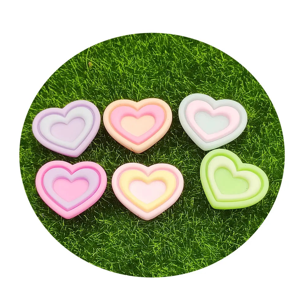 Wholesale Popular Heart Star Two Shapes Sweet Candy Bead Chocolate Charm Scrapbook Embellishment DIY