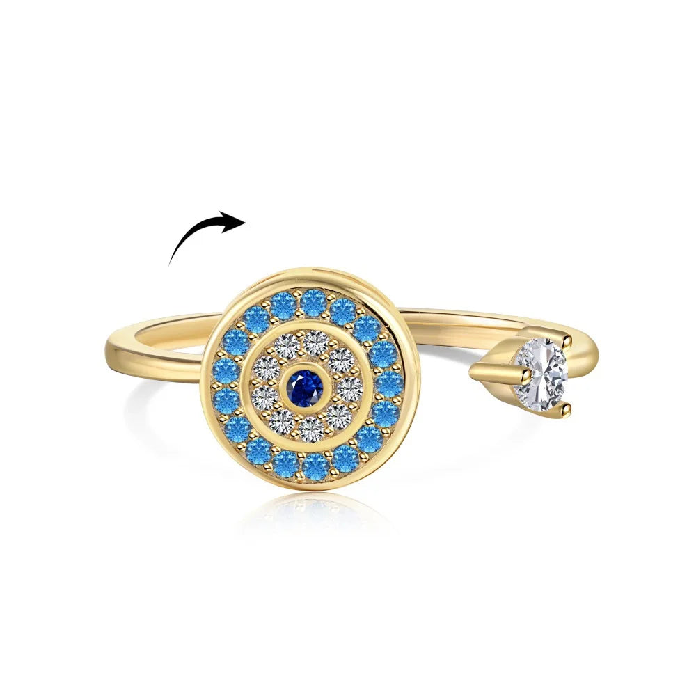 2024 Acme High Quality Jewelry  Gift Ring Adjustable Zircon Spinner Daily Rings for Women Factory Price Ring