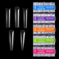 Factory Wholesale Custom Soft Gel Nail Extension Tips Seamseless Faux Ongles Duck Nail Tips Nail Tips Non C Curve