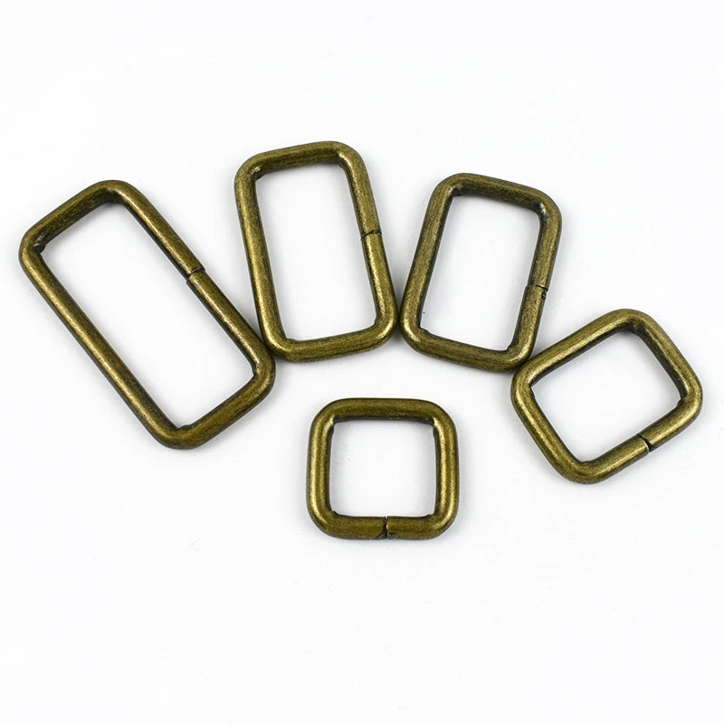 Meetee BF210 20/25/32/38mm old Bronze Rectangular Ring Bag Webbing Hardware Accessories Square Buckle