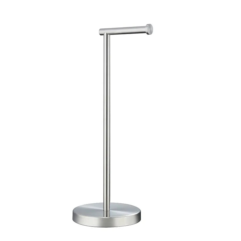 Modern Stainless Steel Bathroom Tissue Roll Holder Rustproof Free Standing Toilet Paper Stand