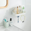 Shampoo Bathroom Shower Shelves Plastic Suction Cup Hook Bathroom Organizer Wall Mounted Shower Caddy Shelf