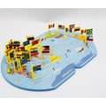 Detailed Cartography Map Geographic Knowledge Learning Educational Toys Wooden World Map Wooden Toys Children