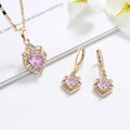 Fashion Women Jewelry Colorful 18k Gold Plated Necklace Earring Set Jewelry Sets