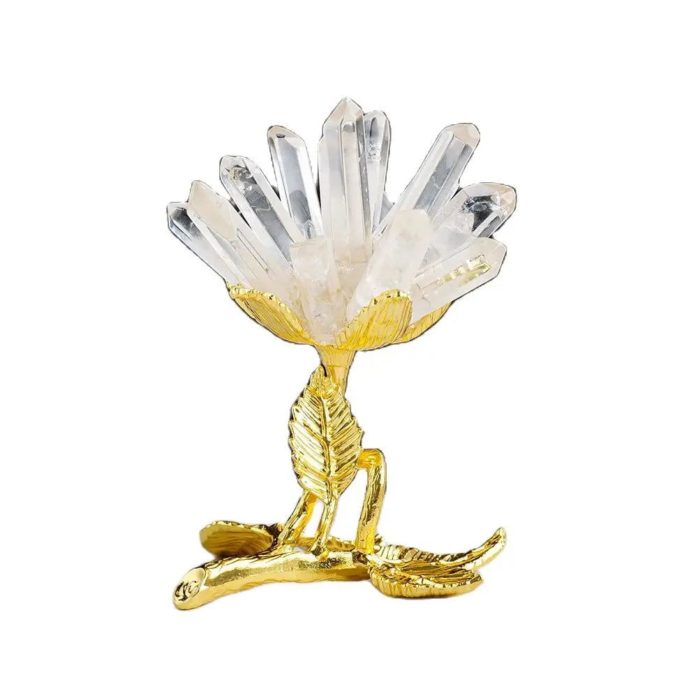 Natural Stone clear Quartz Crystal Cluster Flower Healing Stone Crystal Crafts Ornament