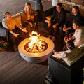 42.5 Inches 108cm Large Metal Firepit Outdoor Fire Bowl SS304 BBQ Grill Multifunction Smokeless Round Table Garden Fire Pits