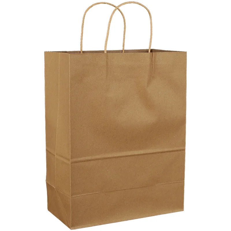 Wholesale Custom Kraft Gift Bags with Offset Gravure Printing Luxury Kraft Paper Bags with Handle for Shopping