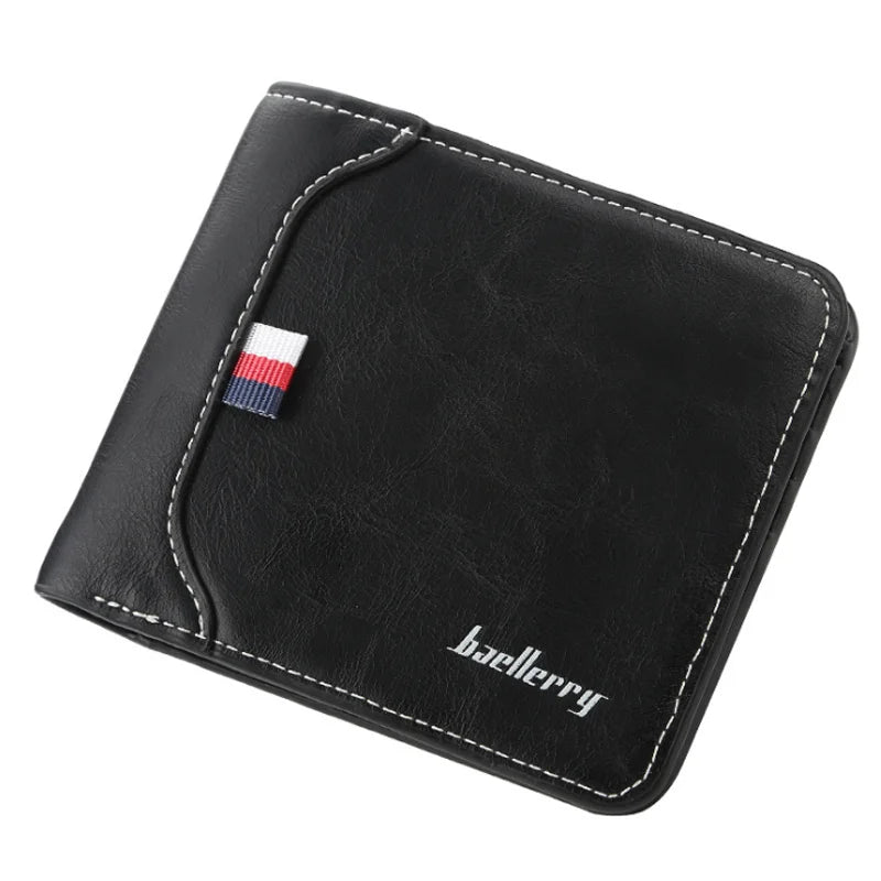 Baellerry Wallet Vintage Slim Minimalist Men's Wallet Leather Bifold Wallet for Men