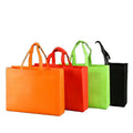 Wholesale Customized Logo Reusable Orange Non-Woven Laminated Shopping Tote Bag Eco-Friendly Creative Letter Customizable