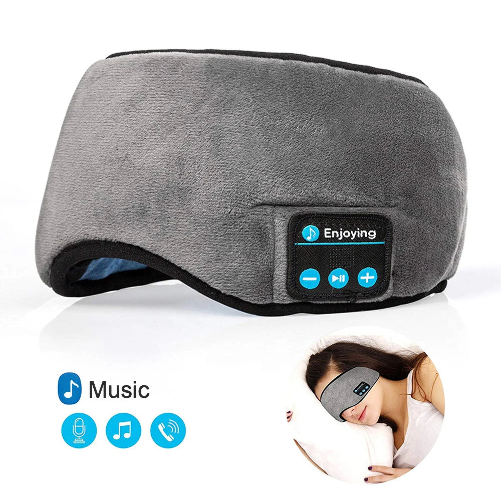 Sleeping Eye Mask Headband with Bluetooth 5.3 Wireless Music Customizable LOGO Sleep Blackout Eye Mask Sleep Accessories