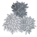 Modern Natural Marble Mosaic Parquet Flower Pattern Honed Finish Tiles for Room Walls and Floors