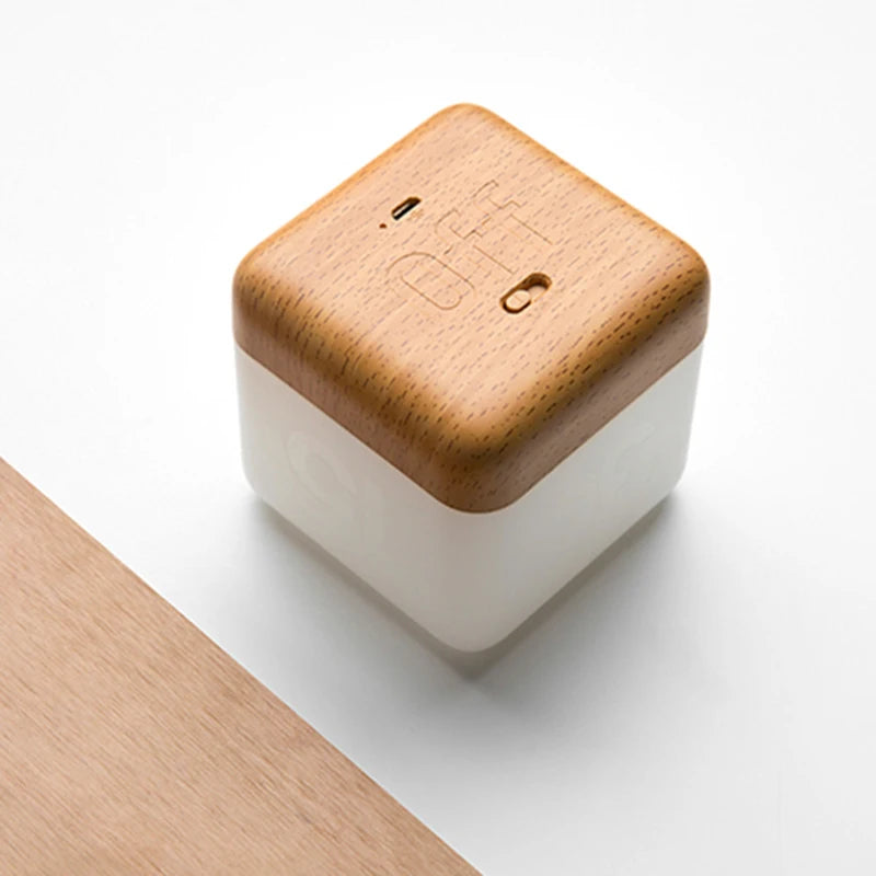 USB Charging LED Rubik's Cube Atmosphere Small Desk Lamp Bedroom Bedside Night Lamp Simple Modern Flip Timing Night Lamp