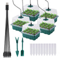 Wholesale 12-Cell Garden Nursery Plant Seedling Tray PP Germination Seed Starter Kit with Lid Dome Grow Light Seedling Growth