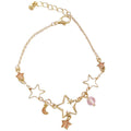 Friend Crystal Star Pink Charm Bracelets Moon Bracelet for Girl