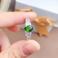 Wholesale Factory Supply Initial Adjustable Vintage Antique Casual Diopside Gemstone Rings Oval Cut Classic for Wedding