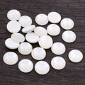 40pcs  8mm 10mm White Color Flat Back Resin Cabochons Cameo DIY Jewelry Making Findings Supplies Dome