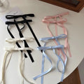 New Hot Bow Braided Hair Ribbon Clip Fairy Streamer Schoolgirl Ponytail Hair Accessories Best Friend Gift Sweet Duckbill Clip