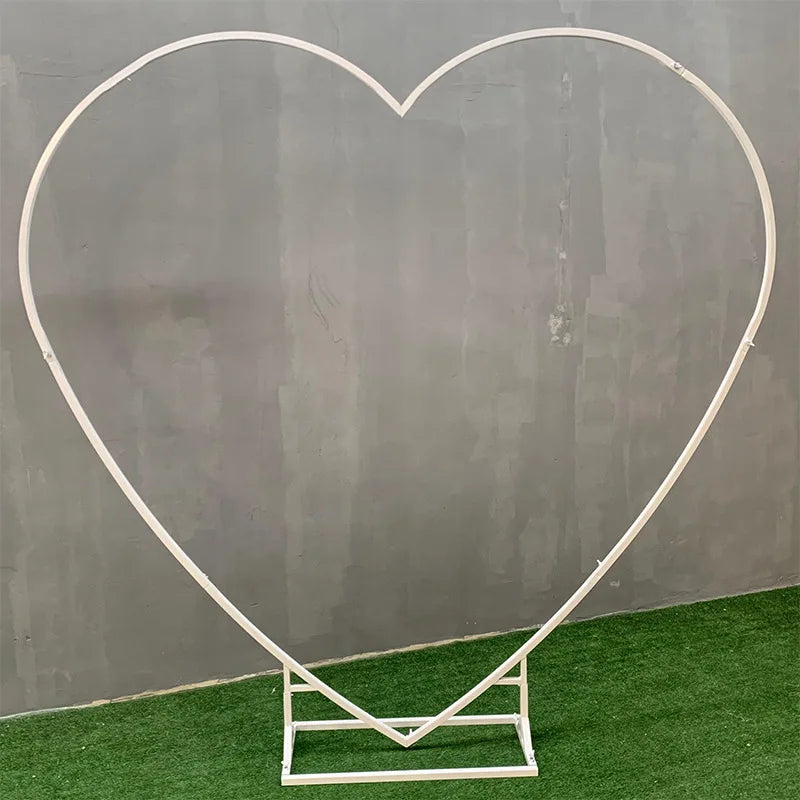 Creative Iron Art Heart-Shaped Wedding Arch New Curved Background Metal Props Backdrop Stand for Stage Layout & Party Use